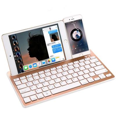 China Black Wireless Keyboard Wireless Silent Multi-device Mobile Phone Keyboard Portable Convenient Keyboard for sale