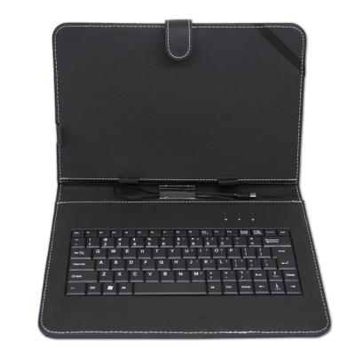 China 10 Inch PU Wired Portable Mini Keyboard Universal Tablet Case with Keyboard for iPad Case with Keyboard for sale