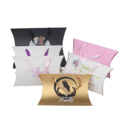 China Fashion Accessories Customized LOGO Pillow Wig Packaging Wig Box for sale