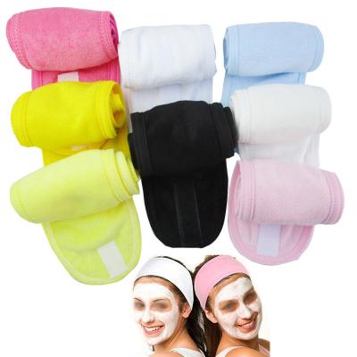 China Environmental Friendly Washable Washable Wholesale Face Towel Stretch Spa Cosmetic Headband for sale