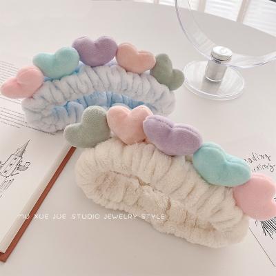 China New winter plush love headband one generation environmentally friendly adult ladies face wash makeup headband headband hair accessories for sale