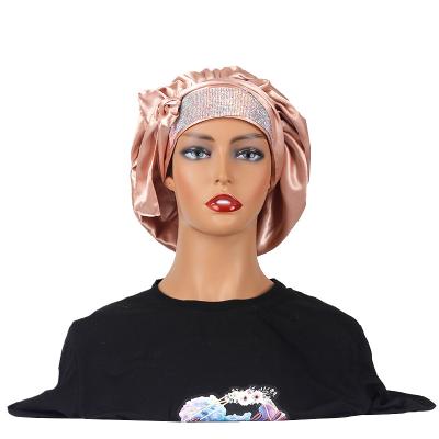 China Silk Satin Hair Designers Hood Bonnet Printing Design Wholesale Custom Hat Sleep Plush Factory Logo Beauty for sale