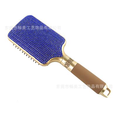 China Plastic manufacturers directly supply diamond massage airbag comb stick rhinestone fashionable paste Shunfa hairdressing comb the large for sale