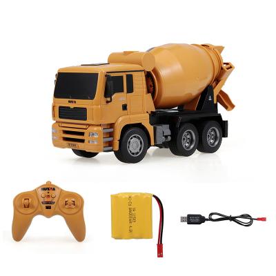 China RC Hobby Juguetes 1/18 Scale Radio Machinery Controlled Vehicle 6CH Able Rotate and Stir RC Mixer Truck For Kids for sale