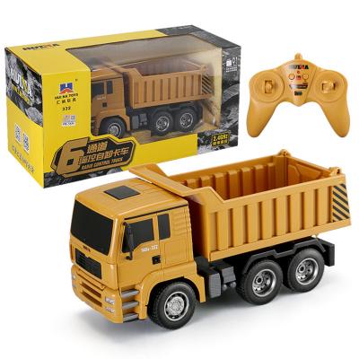 China 1:18 RC Hobby Children Toys Vehicle Car 6 Channel 4WD RC Remote Control Dump Truck 1332 for sale