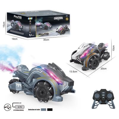 China RC Hobby Amazon Wholesale One Key Throw Side Off Road Rc Ride Racing Motorcycles Car With Light And Sound for sale