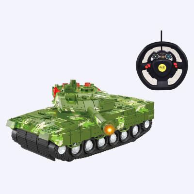 China Wholesale RC Hobby 2022 Four Channel Electric Military Car Lightweight And Sound Army RC Tank Rear/Forward Wholesale for sale