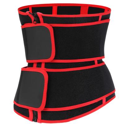 China OEM Breathable Body Shapers Logo Double Belts Plus Size Custom Flower Waist Trainer Women for sale