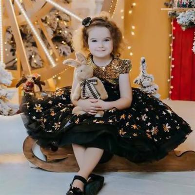 China European and American children's Christmas girl sequin princess skirt spirit viable cosplay role playing dress for sale