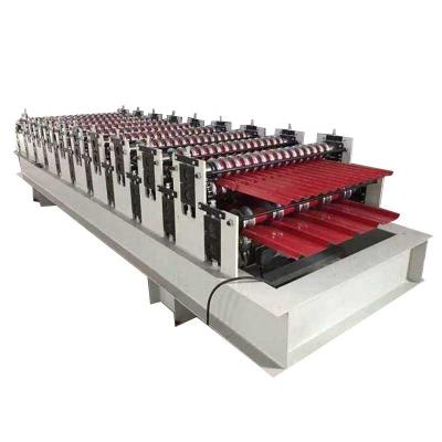 China Roof Tile Panel For Sale Metal Double Deck Roof Sheet Roll Forming Machine Sheet Roof Roll Forming Machinery Roofing Sheets Machine for sale