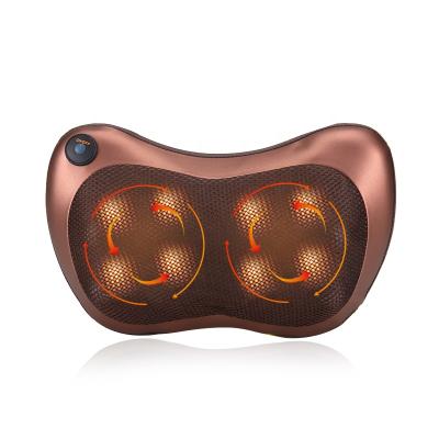 China Newest Vibration Shiatsu Relaxation Travel Car Neck Massager Electric Deep Kneading Vibrating Pillow With Heat for sale