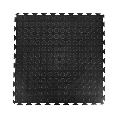 China Modern PVC Garage Tiles Interlocking Coin Top Home Floor Tile Customize Colors for sale