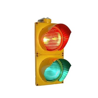 China Ed flashing amber traffic warning light 2 aspect PC housing  IP 65 waterproof  road safety  led power semaforo para anden traffic signal light for sale