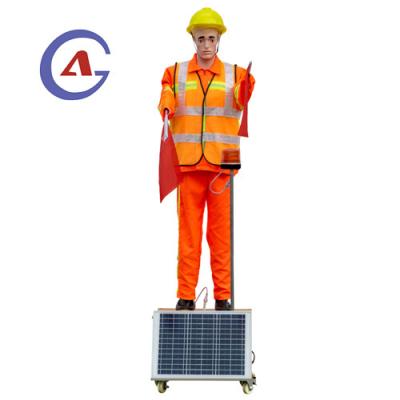 China Solar warning flashing solar led traffic safety robot for sale