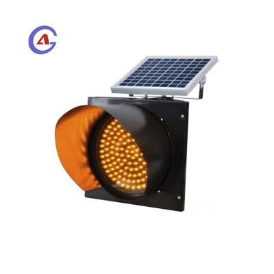 China Road Safety Led Warning Lights 300mm yellow/red rechargeable led solar powered warm flashing road traffic signal warning light for sale