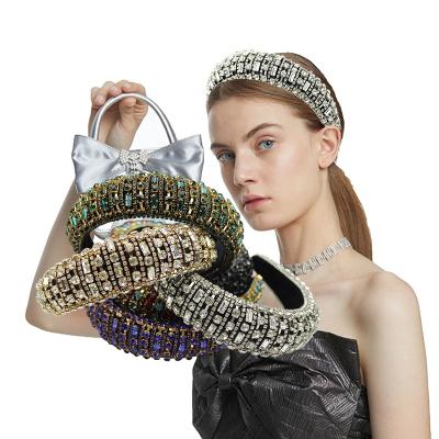 China HCArtware Premium Crystal Baroque Headbands Rhinestone Headband For Women Fashion Ladies Hair Band Wholesale for sale