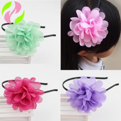 China 3 Inch Headband Eco-Friendly Low Ribbon Flower Girls Hair Accessories Moq Headband for sale