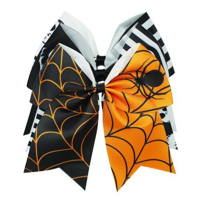 China HCArtware Halloween Ribbon Hair Bow For Girls Ribbon Dovetail Bow Hair Clip Halloween Hair Accessories For Kids for sale