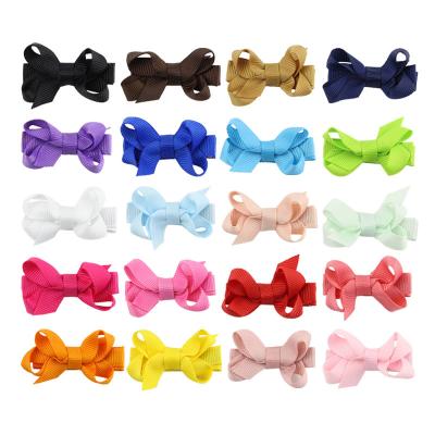 China New Arrived Eco-friendly Fashion Style Bow Hair Clips Candy Color Butterfly Hair Clips For Girls Women for sale