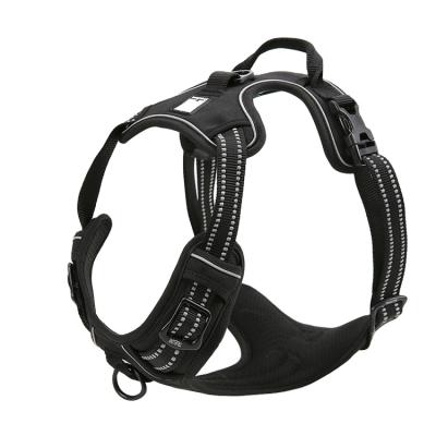 China Wholesale Viable Large Luxury High Quality Reflective Nylon Adjustable Dog Collar And Harness for sale