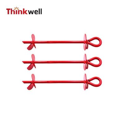 China Tether Chains Small Galvanized Stainless Steel Fence Pile Black Helical Tent Peg Ground Anchor Pegs Rod for sale