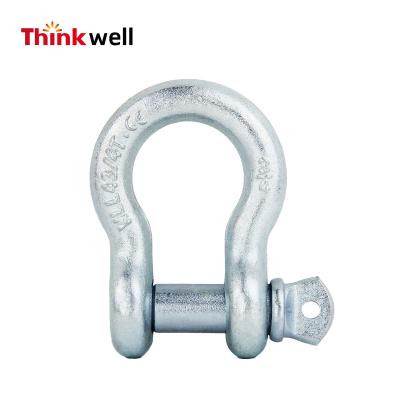 China Heavy Duty 100 Ton Price Brass Silver Aluminum Dee Bow 3/4 Screw Pin Recovery Shackle Clevis for sale