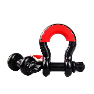 China Heavy Industry 150 Ton Clasp G209 Ton Clasp U 3/4 D Ring Lifting Shackle Bolt And Black Bronze Steel Chain for sale