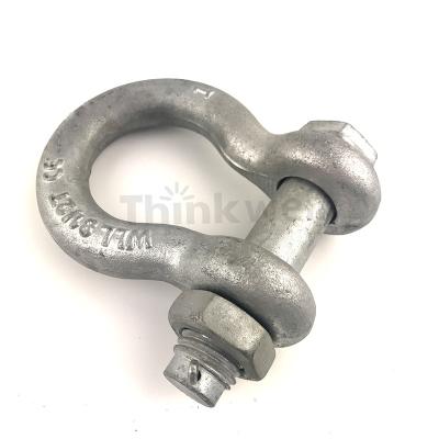 China Heavy Industry 100 Ton Price Brass Silver Aluminum Dee Bow 3/4 Shackle Pin Recovery Stainless Steel Screw Shackle for sale