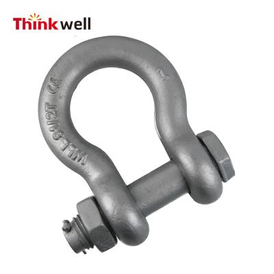 China Heavy Industry 1A G2130 High Quality Safety Ss304 or Ss316 Stainless Steel Bolt Type Lifting Anchor Shackle Clamp for sale