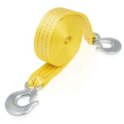 China Lifting eye or trailer flat polyester webbing lifting sling with shackle for sale