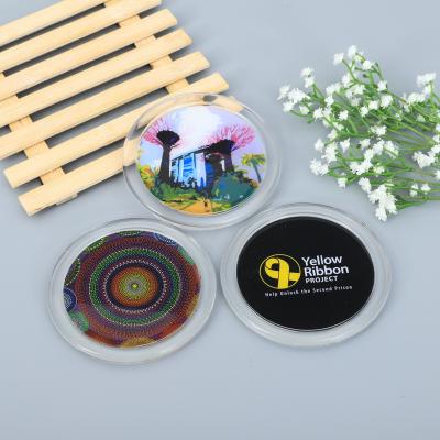 China Sustainable Round Glass Square Glass Coasters Different Tones 4 Pieces Drink Coasters Set for sale