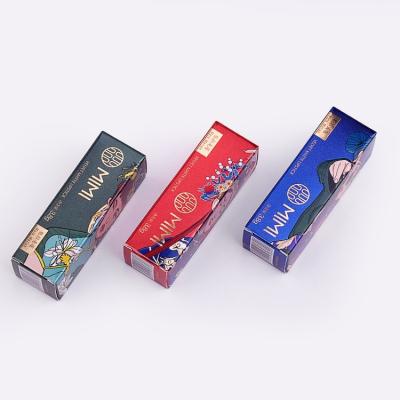 China Recyclable Chinese Style Shine Color Logo Hot Stamping Cosmetic Lipstick Paper Packaging Box for sale