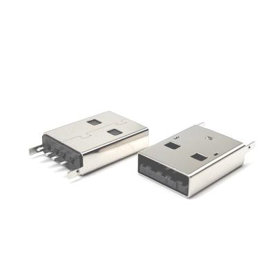 China PBT /LCP White Black Male USB Connector A Vertical Copper DIP Type for sale