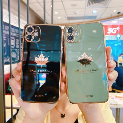 China Clear Shockproof Luster Gold Foil TPU Back Cover Electroplating Phone Case For oppo reno/reno3/vivoY73S for sale