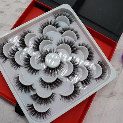 China Real Long Lasting Fluffy Short Mink Fur Lashes Vendor Wispy 3D Mink Eyelashes Loop Mink Eyelash 10-15mm C D J for sale