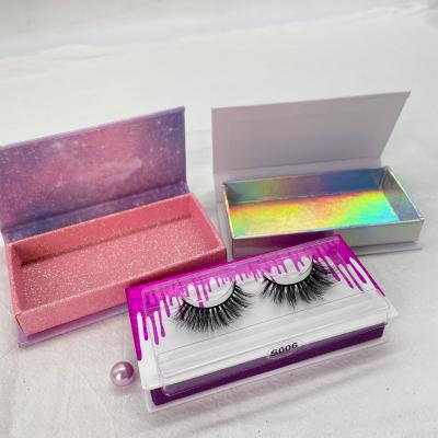 China Long New Natural Dramatic Handmade Natural Mink Eye Lashes With Custom Packaging for sale