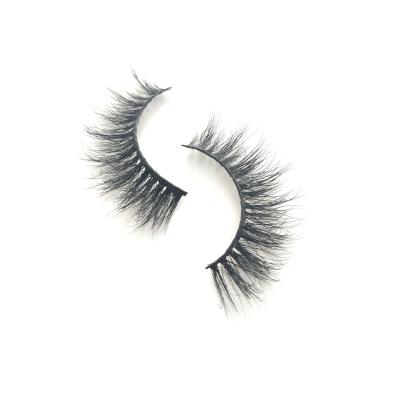 China Long natural material and hand made type mink eyelashes 3d lashes 100% natural mink fur strands for sale