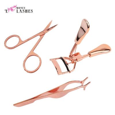 China Private Label Eyelash Tools Available Stainless Steel Rose Gold Eyelash Applicators for sale