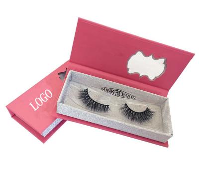 China Natural Long Private Label Lashes Custom Eyelash Packaging Box With Window for sale