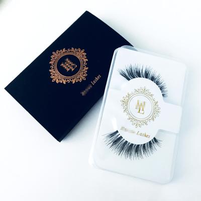 China Thick Custom Plastic Eyelash Trays Packaging Real Sleeve Hair Eyelash for sale