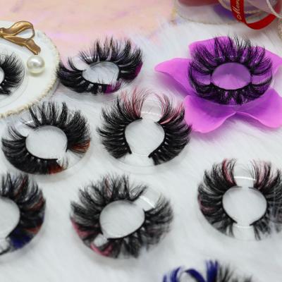 China Wholesale Natural Looking Color Mink Lashes With Custom Logo Magnetic Box for sale