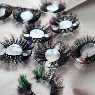 China New Arrival Hot Selling 3D Color Mink Eyelashes Package Custom Logo Durable for sale