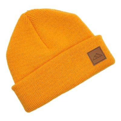 China Wholesale COMMON Logo Cozy Custom Toddler Toddler Winter Warm Ribbed Knit Baby Beanie Hat for sale