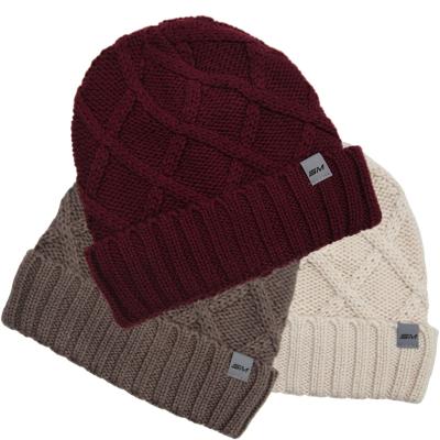 China Classic Fashion Logo Jacquard Knitted Hats Winter Adult Custom Beanie COMMON for sale