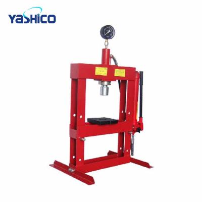 China 10T Repair Customized Manual Color Shop Press With Gauge for sale