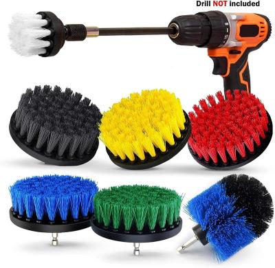 China Viable Hotsale 6 Inch Extension 6PCS/Set Drill Brush Car Cleaning Brush Scrub Pads, Wire Cup Brush - Drill Not Included for sale