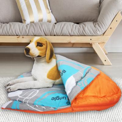 China Lightweight Comfortable Fleece Sleeping Mat Warm Dog Bed Soft Pet Camping Dog Bed Breathable Portable Outdoor Pet Bag Sleeping Pad for sale