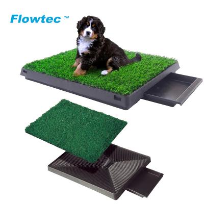 China Viable Loo Tray Box Dog Toilet Portable Cats Potty Litter Pet Grass Pee Pad Mat Dog Pee Tray Grass House Toilet Pet Potty Training Pad for sale