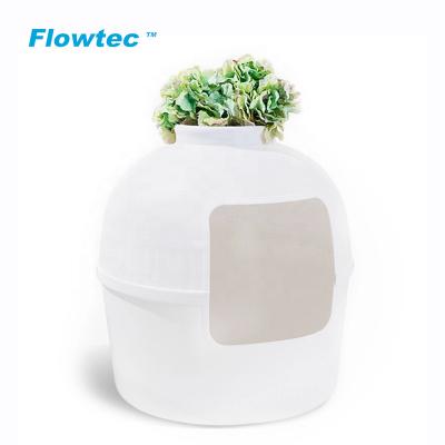 China Novelty Design Sustainable Home Decorate Large Cat Litter Box Cat Litter Tray Pet Cat Toilet Training System Flower Pot With Plants for sale