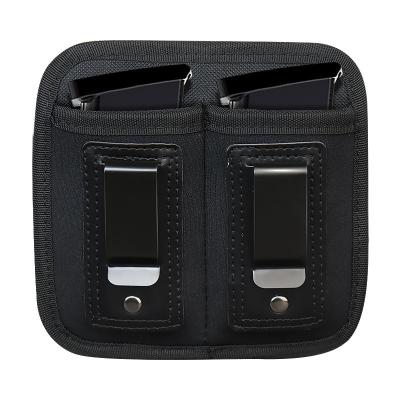 China Universal Outdoor Hunting Double Stack Mag Holder Tactical Magazine Double Pocket 9mm Mag Holster Neoprene Concealed Cary Magazine Pouches for sale